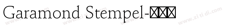 Garamond Stempel字体转换